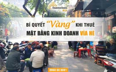 Bí quyết “vàng” khi thuê mặt bằng kinh doanh vỉa hè