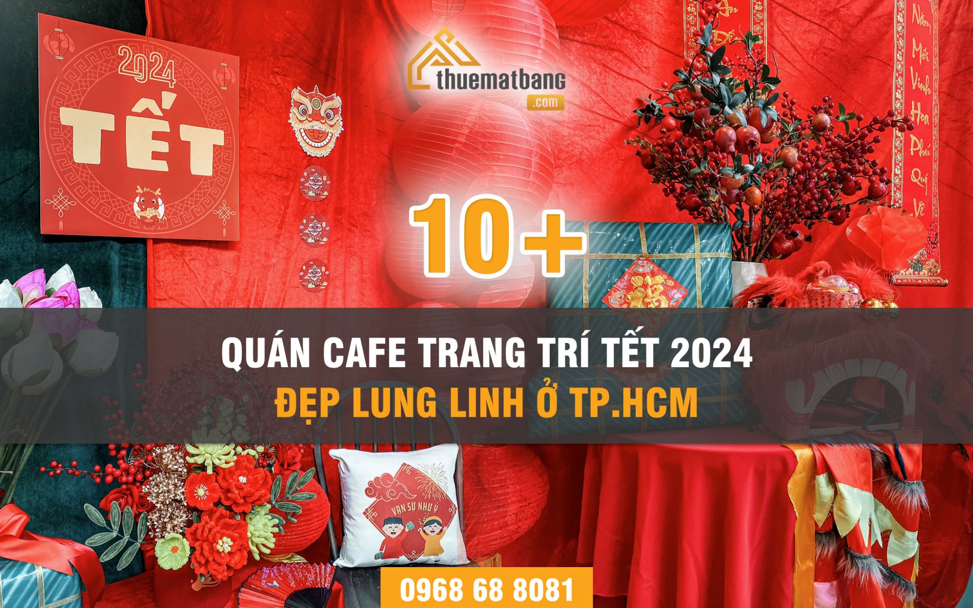 quán cafe trang trí Tết đẹp ở TPHCM