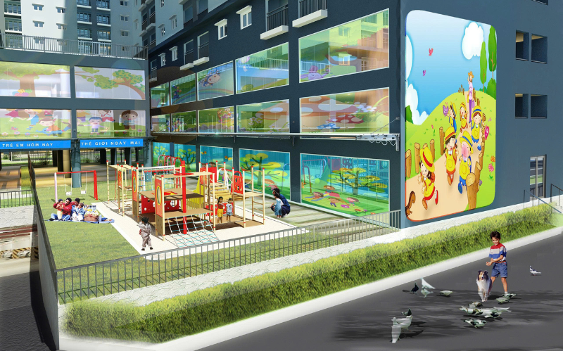 Trung tâm giáo dục, trường học tại trung tâm thương mại Phú Thọ DMC