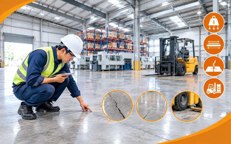 Kiểm tra kết cấu và tải trọng nền kho xưởng