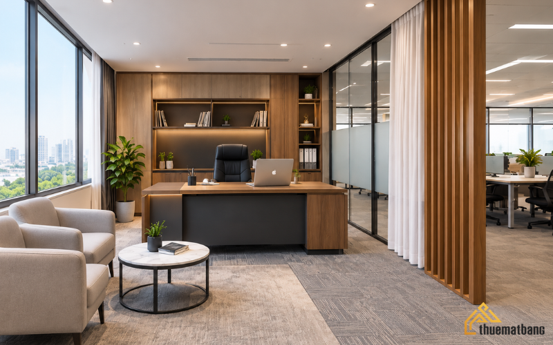 Cách bố trí văn phòng 100m2 cho phòng giám đốc