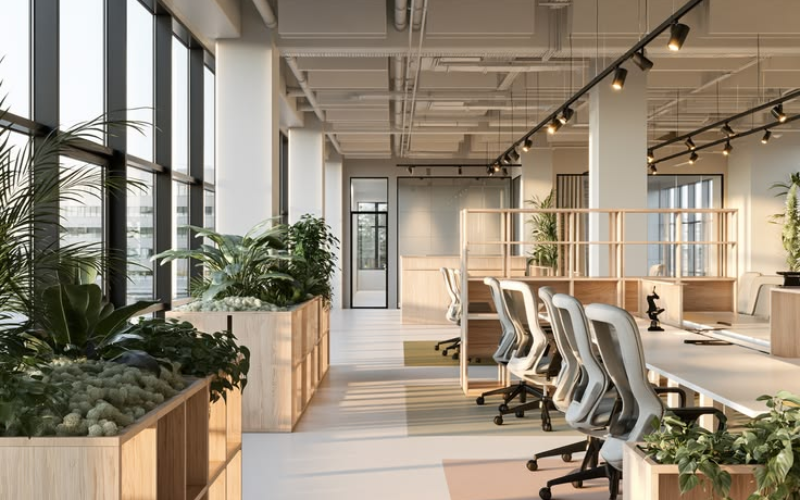 Thiết kế văn phòng 100m2 theo phong cách sống xanh
