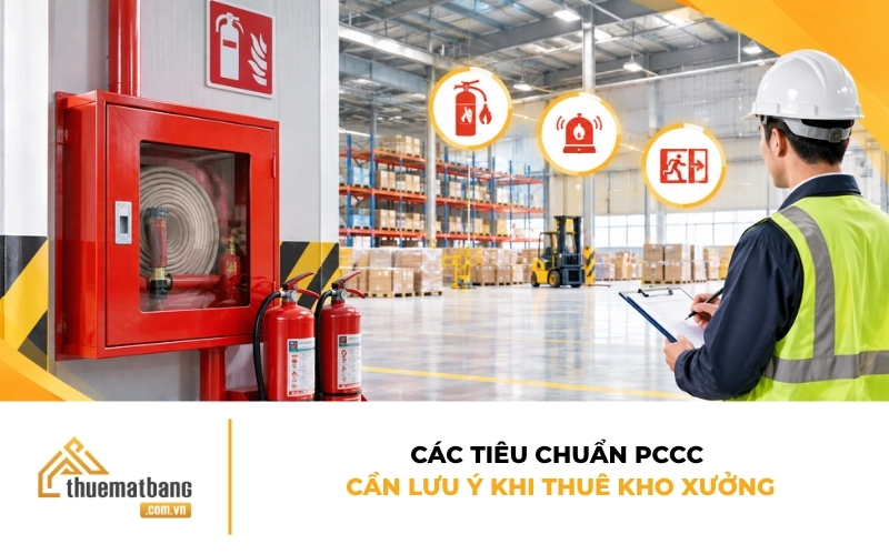 Tiêu chuẩn PCCC cần lưu ý khi thuê kho xưởng