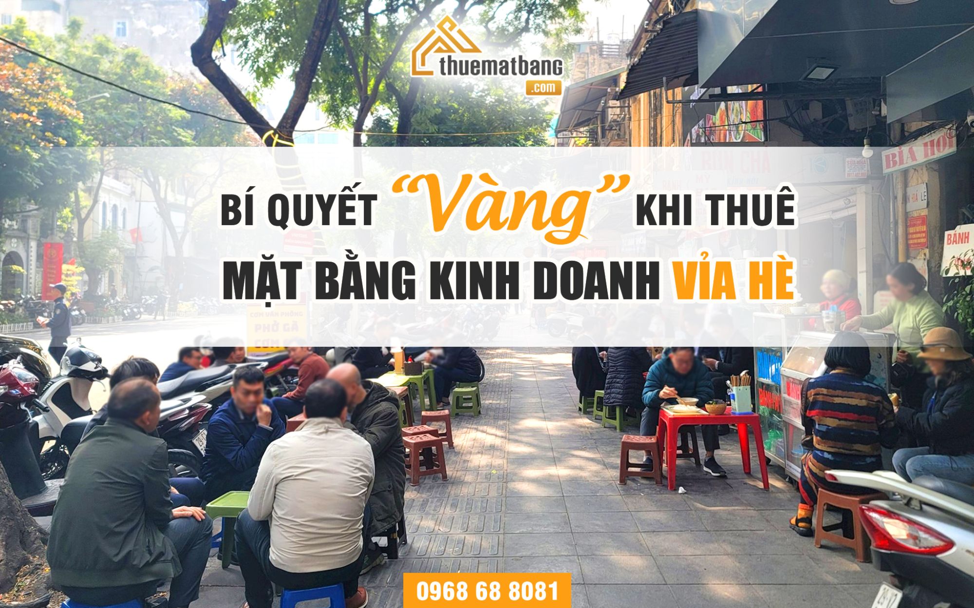 Bí quyết huê mặt bằng kinh doanh vỉa hè