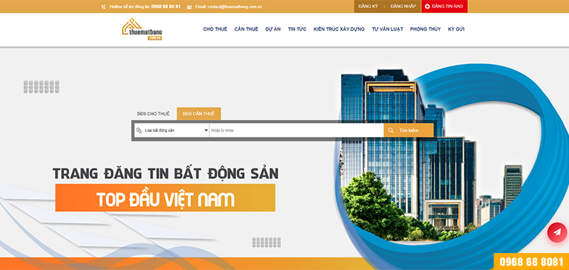 Thuematbang.com.vn là kênh đăng tin cho thuê uy tín