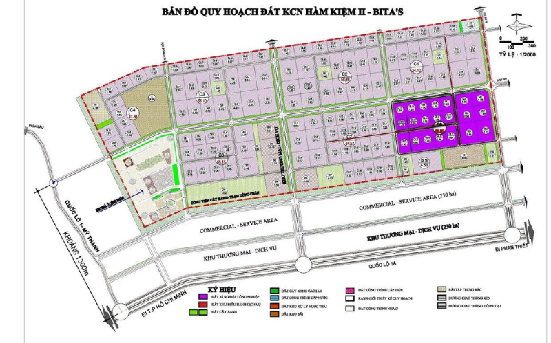 Bản đồ quy hoạch KCN Hàm Kiệm II
