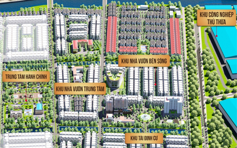 Khu tiện ích và dịch vụ cho người lao động tại KCN Thủ Thừa