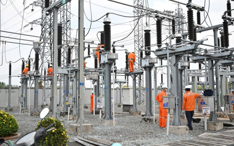 Trạm biến áp của khu công nghiẹp Thủ Thừa