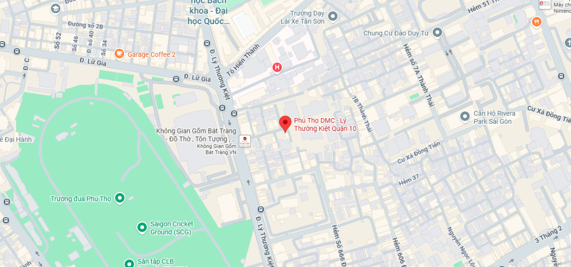 Vị trí TTTM Phú Thọ DMC Lý Thường Kiệt, Quận 10